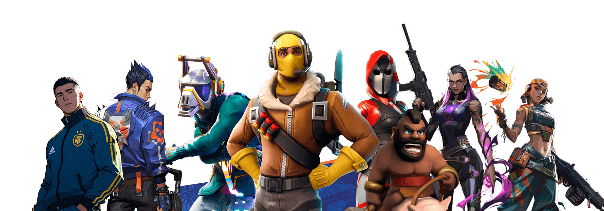 group of fortnite characters