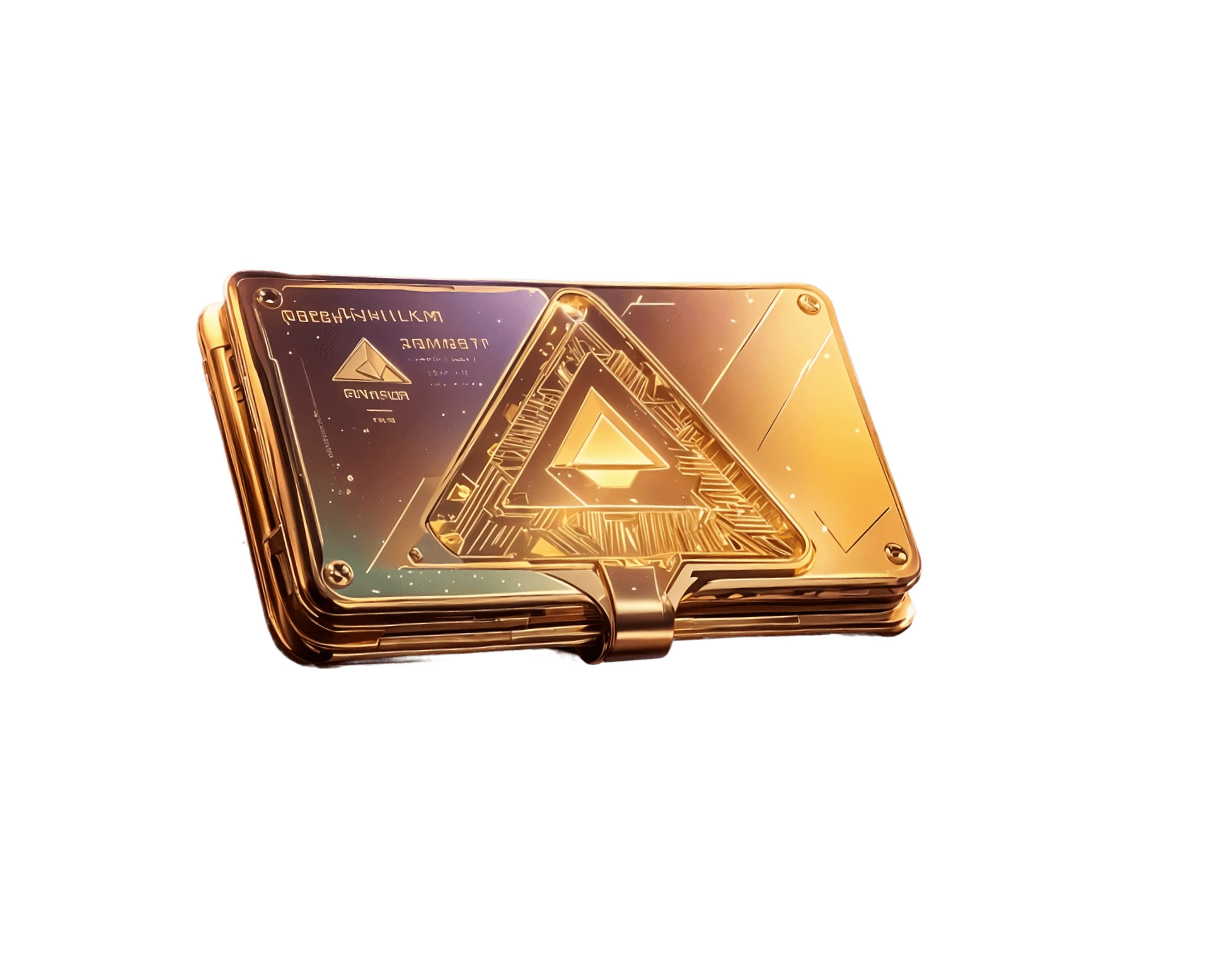 golden coated wallet illustration